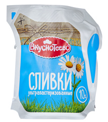 Изображение 6393 Сливки ультрапаст. Вкуснотеево 125г 10% LP