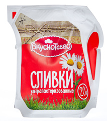 Изображение 6416 Сливки ультрапаст. Вкуснотеево 125г 20% LP