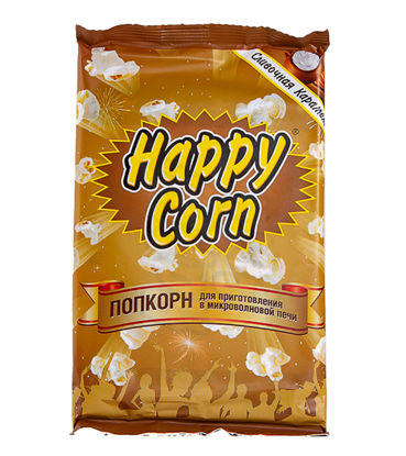Изображение 0892 Попкорн 100 гр Слив карамель ТМ Happy Corn СВЧ