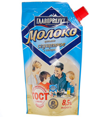 Изображение 4897 Молоко цельн.сгущ.ГЛАВПРОДУКТ ГОСТ д/пак 270г*30