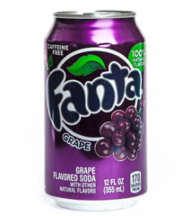Изображение 4242 Фанта напиток б/а  виноград Fanta Grapes ж/б 0,355 л (12)