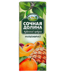 Изображение 1510 Напиток 200 мл мультифруктовый сокосодержащий напиток Сочная долина