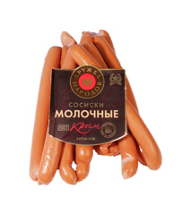 Изображение Молочные сосиски вар мясной продукт кат Б охл ГОСТ к/о уп газ 500г ШТУКА ДН
