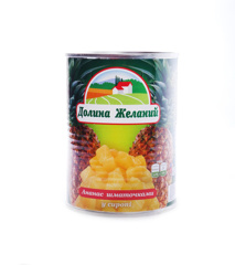 Изображение 3360 Ананас кусочки Долина Желаний 580г ж/б