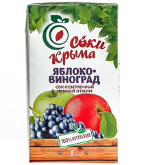 Изображение 0219 Сок Яблочно-Виноградный Соки Крыма 1л т/п