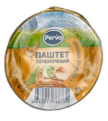 Изображение 8731 Паштет Печеночный с куриной печенью Perva 95г ламистер