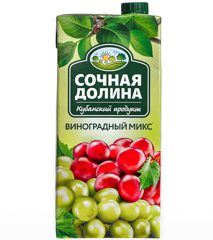 Изображение 1336 Яблочно - виноградный «Виноградный микс» ССН "Сочная Долина" 0,95л/12