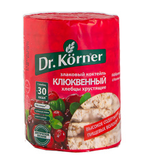 Изображение 1764 Хлебцы "Злаковый коктейль"клюквенный Dr.Korner
