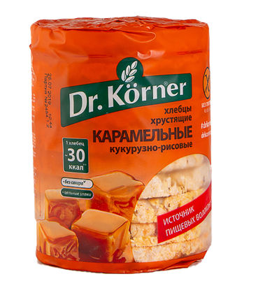 Изображение 4505 Хлебцы"Кукуруз-рисовые карамельные Dr.Korner