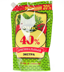 Изображение 6019 Майонезный соус ОЛИС РОССИЯ "Оригинальный Экстра 40% д\пак 700 мл. * 15