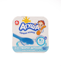 Изображение 0615 Творог детский "Агуша" 4,5% классический 100г, с 6 мес.