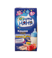 Изображение 7397 ФН Кашка мол-5 зл. с персиком стерилиз.обогащ.пребиот.,с фруктоз. 200мл, готов к употр., 180дей