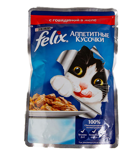 Изображение 4764 FELIX AGAIL GiJ Beef Pch 24x85g XG, 720дней