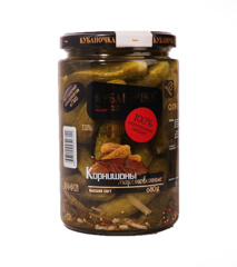 Изображение 2711 Огурчики корнишоны маринованные "Кубаночка" с/б 680г