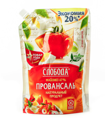 Изображение 3910 Майонез Слобода Провансаль 67% 800мл д/п
