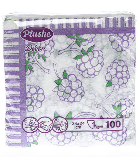 Изображение 0355 Салфетка Бумажная Plushe Classic DECOR 1сл 100л в ас-те