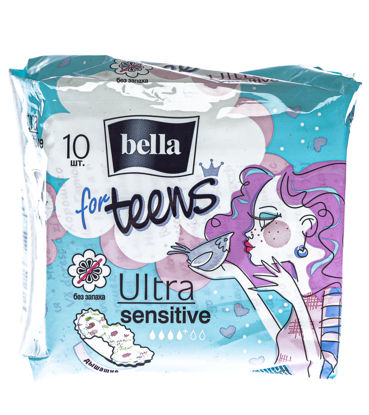 Изображение 2344 Прокладки Bella for Teens Ultra Sensitive 10шт (4*)