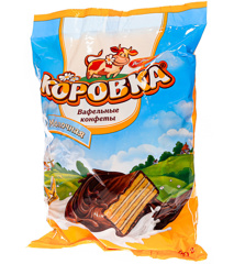Изображение 2564 Конфеты Вафельные Коровка Молочная 250г Рот Фронт