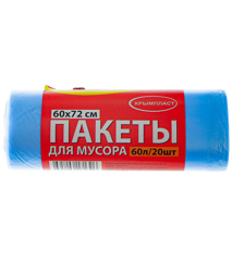 Изображение 1306 Пакет д/мусора Крымпласт 60л*20шт