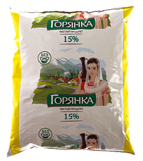 Изображение 5104 МСП ГОРЯНКА 15% 450 ГР ПО ТЕХ.СМЕТАНЫ ПЛЕНКА