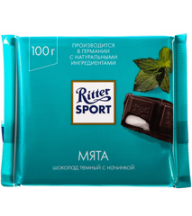 Изображение 8006 Шоколад RITTER ТЁМН С МЯТОЙ 100г