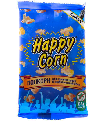 Изображение 0359 Попкорн 100 гр Соль ТМ Happy Corn СВЧ
