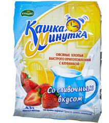 Изображение 3332 Кашка Минутка Кунцево 43г Клубника+сливки