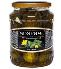 Изображение 0302 Огурцы марин. ТМ Бояринъ 720мл с/б