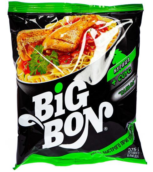 Изображение 3984 Лапша б/п курица+соус Сальса Bigbon 75г м/у