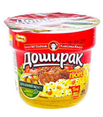 Изображение 0278 Пюре б/п со вкусом Мяса Доширак 40г стакан
