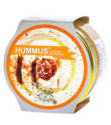 Изображение 0333 Хумус с перцем пепперони ст/б 200г ТМ Полезные продукты