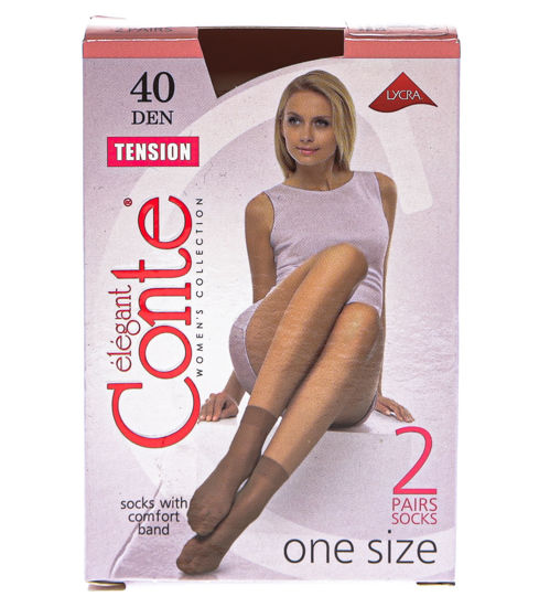 Изображение 0891 Носки женские TENSION 40 ден р.23-25 Conte 2 пары Natural