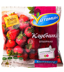 Изображение Клубника с/м 300г*20 (6кг) Мираторг Витамин