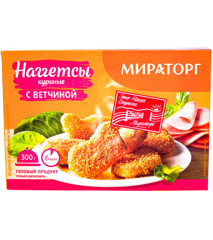 Изображение 3101 Наггетсы куриные с ветчиной 300г*12 (3,6) Мираторг