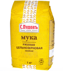 Изображение 5729 Мука С.Пудовъ ржаная обойная 1кг/8