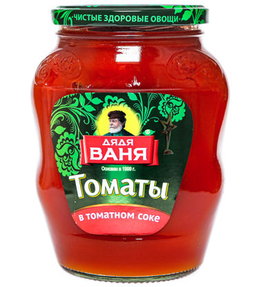 Изображение Консервация Дядя Ваня Томаты в томатном соке не очищен. 680гр/ 8шт