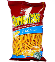 Изображение ЛОРЕНЦ соломка карт. 100г СОЛЬ "Pomsticks" (20шт)