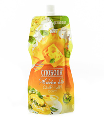 Изображение Соус СЛОБОДА Сырный м.д.ж. 60%, дойпак, 0,217кг