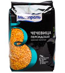 Изображение Чечевица МИСТРАЛЬ красная колотая Персидская 450г