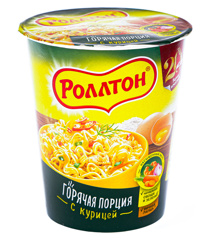 Изображение Лапша Роллтон Горячая порция с курицей 70гр стак.