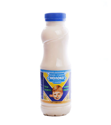 Изображение Молоко цельное сгущенное с сахаром МАЛЬЧИК м.д.жира 8,5%  ПЭТ р ГОСТ