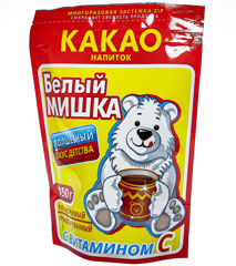 Изображение Какаоранулир Белый мишка 150г ZIP пакет