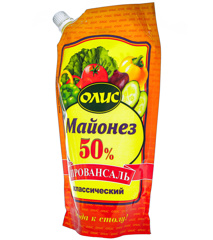 Изображение Майонез ОЛИС РОССИЯ Прованс.классич.50% д/пак 400 мл*24