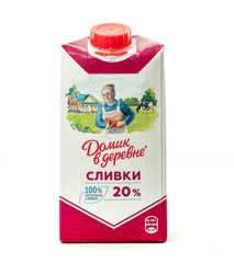 Изображение Сливки стерилизованные 20,0% "Домик в Деревне" 480г