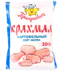 Изображение Крахмал картофельный 200гр (высший сорт) ТМ "Приправыч"