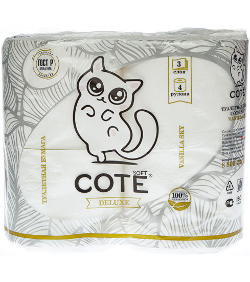 Изображение Туалетная бумага Сote Vanila Sky 3сл. 4шт