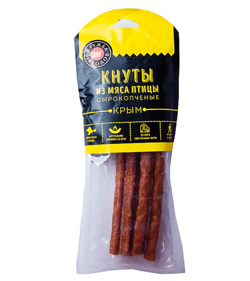 Изображение Кнуты из мяса птицы с/к охл упаз 80г ШТУКА ДН (шт.)