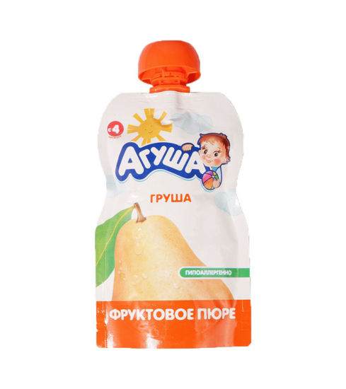 Изображение Пюре фруктовое "Агуша" Груша 90г, Pouch-pack