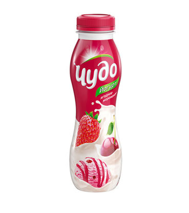 Изображение Йогурт фруктовый ЧУДО 2,4% Ягодное мороженое 690г Бут.