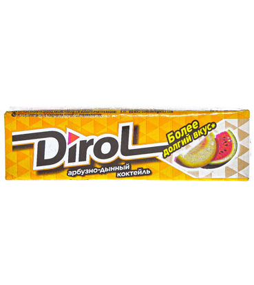 Изображение 8157 Жевательная резинка Dirol Арбузно-дынный Коктейль 13,6г